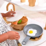 Bucatarie Moderna Alba de joaca pentru copii cu Accesorrii Incluse - Bucatarie Modern White and Gold din lemn de la Kidkraft Bucatarie Moderna Alba de joaca pentru copii cu Accesorrii Incluse - Bucatarie Modern White and Gold din lemn de la Kidkraft
